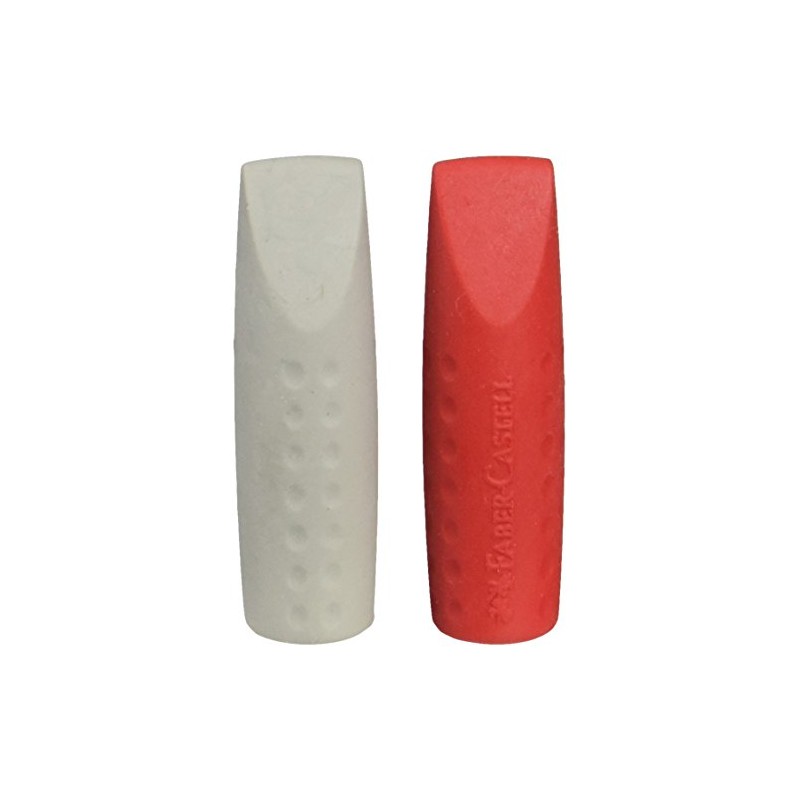 Faber-Castell Grip 2001 Eraser Cap Twin Pack - Coloured (Pack