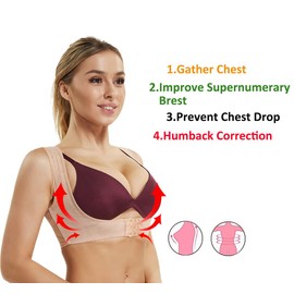 JOYSHAPER Chest Brace Up for Women Posture Corrector Bra Open Front Shaper Back Support Vest