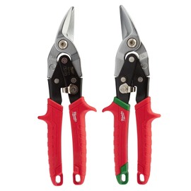 MILWAUKEE'S Aviation Snip Set,2 pcs,Overall 10" L (48224523)