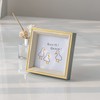 PLUSCHEN 6x6 Blue Beige Square Picture Frame, 6x6 Resin Photo