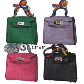 Eledoll Clothes Fashion Pack Accessories Collectible Miniatures 4-Pack Handbag Satchel Bags Set Faux Leather for 12 inch Fashion Doll