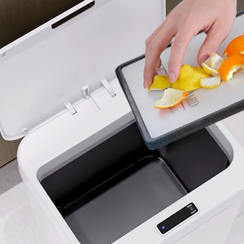 Automatic Trash Can Touchless Quiet Large Capacity Motion Sensor Waste
