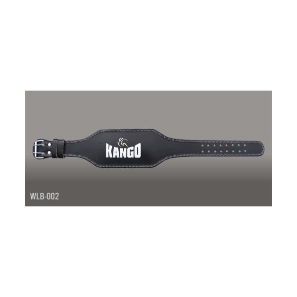 Weight Lifting Belt 6" Wide Kango Black Leather Board Medium