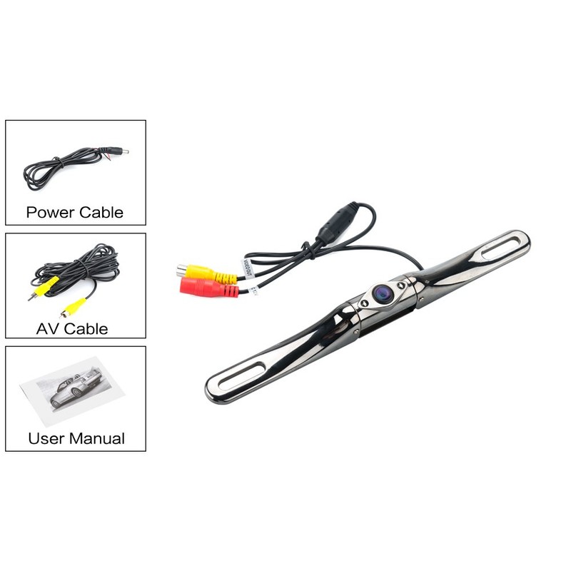 BW Waterproof Car Rearview Video Camera - 170 Degree Viewing