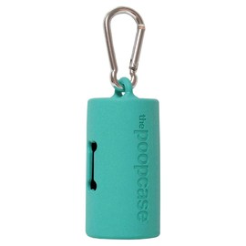 Metro Paws The Poopcase Dog Poop Bag Dispenser & Holder, Compostable Bag Holder With 20 Poop Bags for Leash, USA Made Plant-Based Dog Walk Accessory - Seafoam