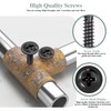 GOHODOMINO #8×2" Sheet Metal Screws 100Pcs 410 Stainless Steel Truss
