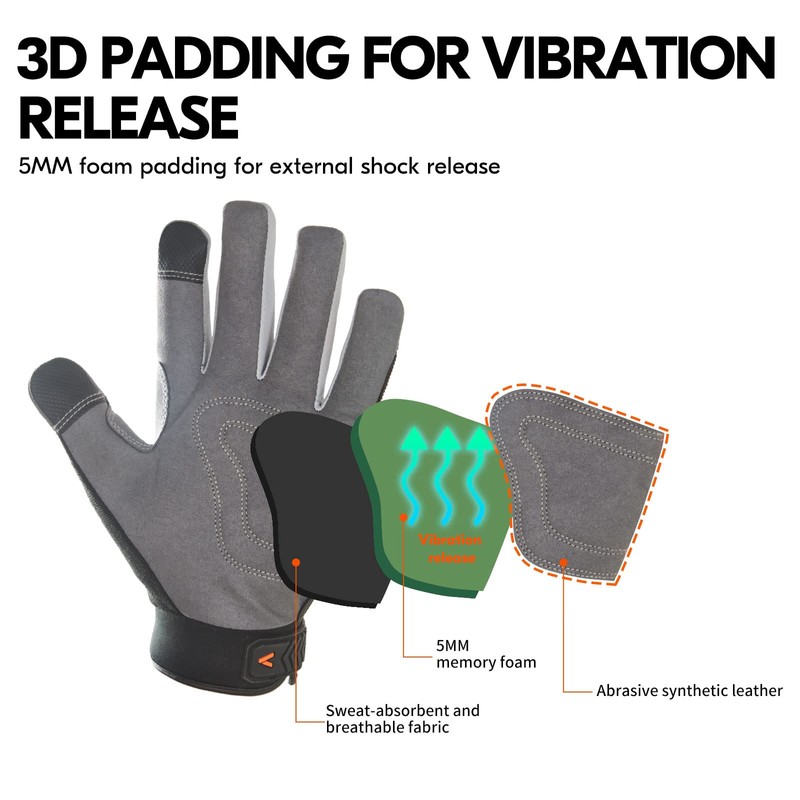Vgo... Safety Work Gloves Touchscreen, Utility Working Gloves for Garden
