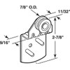 Prime-Line N 6718 9/16 In. Offset Sliding Wardrobe Back Door