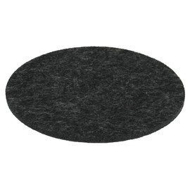 Round place mat felt coaster in 35 cm, dark grey mottled (HF026) for glasses, food, table decoration