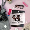 MAOFAED Martini Cocktail Gift, Funny Dachshund Cocktail Weenies Zipper Pouch,