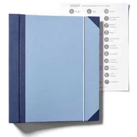 Blue Document Organizer, Personal Records Binder, File Storage, Life Documents Binder, All-in-One File Holder, for Storing Various Documents