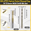 3-Pack Metric Tap & Drill Bit Set - M3×0.5 Ti-Coated