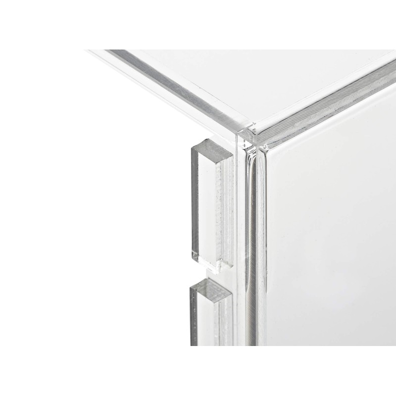 Maul Index Card Box A6 Acrylic Drawer Organizer, Clear, Stackable,