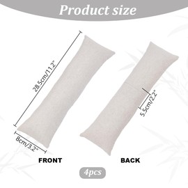 PH PandaHall Pack of 4 Long Watch Cushions 11.2 x 3.1 Inch Velvet Bracelet Cushion Beige Watch Display Cushion for Jewellery Display Stand Organiser