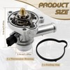 Upgrade Aluminium Engine Coolant Thermostat Housing Assembly, Compatible with Chevy