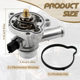 Upgrade Aluminium Engine Coolant Thermostat Housing Assembly, Compatible with Chevy Cruze 2011-2015, Limited 2016, Sonic 2012-2020, Trax 2013-2021, Buick Encore 2013-2021, Replace# 55579010 25200455