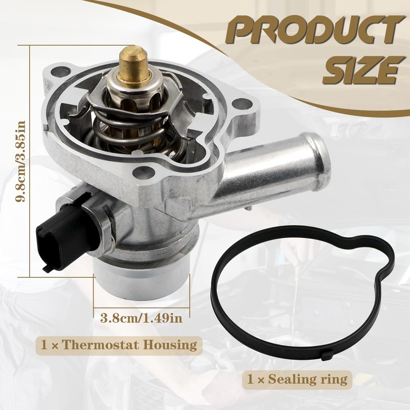 Upgrade Aluminium Engine Coolant Thermostat Housing Assembly, Compatible with Chevy