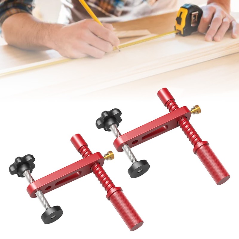 2PCS Bench Dogs Clamp 19mm Red Color Adjustable MFT Table