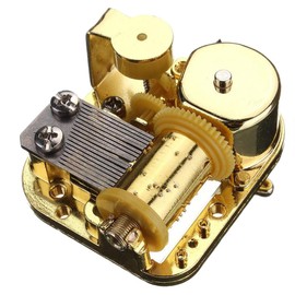 FnLy 18 Note Musical Mechanism Movement for DIY Music Box, Ode to Joy, Golden Clockwork Music Movement