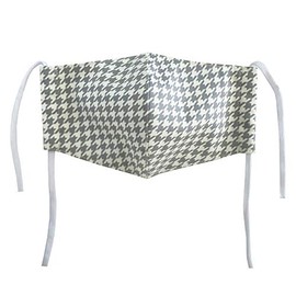 Made in Japan, Women's Checkered 3D Mask with Cooling Feeling & UV Protection, Gingham Check (Cool Feel) Houndstooth