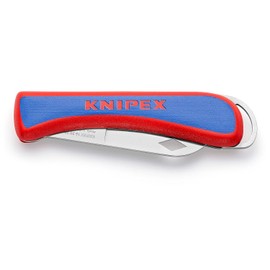 KNIPEX 16 20 50 SB Navaja Plegable para Electricista 120 mm (4.5") – Cuchillo Profesional para Pelar Cables, Hoja Precisa, Mango Ergonómico