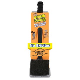 Cepillo para parrilla Scrub Daddy BBQ Daddy para parrilla al aire libre - Raspador sin cerdas + cepillo de limpieza - Elimina la acumulación de carbón