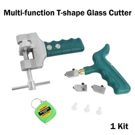 Manual Glass Cutter Tool Kit, Tile Cutter Hand Tool, Glass & Tile Cutter DIY Home Kit Multi-Functional Glass Tile Rolling Cutting Tool