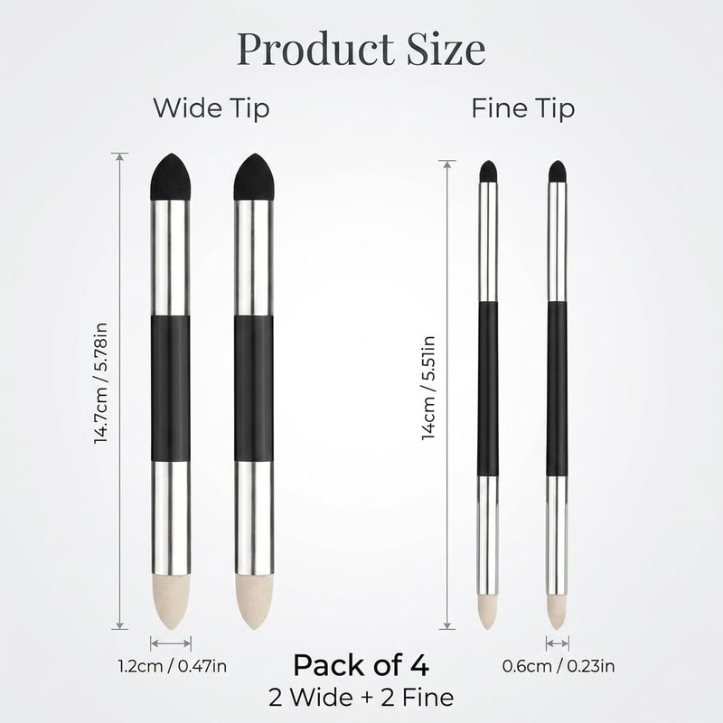 4pcs Blending Sponge Pens, Dual Tip Oil Pastel Blending Tools,