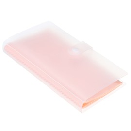 PATIKIL Business Card Holders, 1 Pack Plastic Portable Card Binder Book Name Cards Organizer for Women Men, Pink