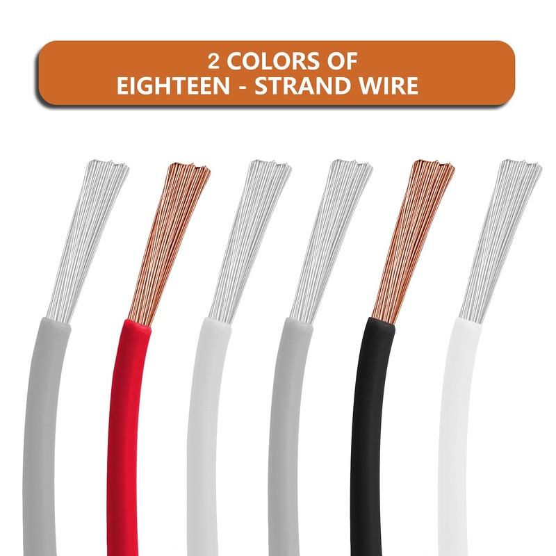 Wamarin 12 Gauge Wire Combo, 2 Colors, 200ft Total, Copper