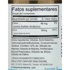 21st Century Healthcare Zinc Citrate Tablets 50Mg, 60 Count