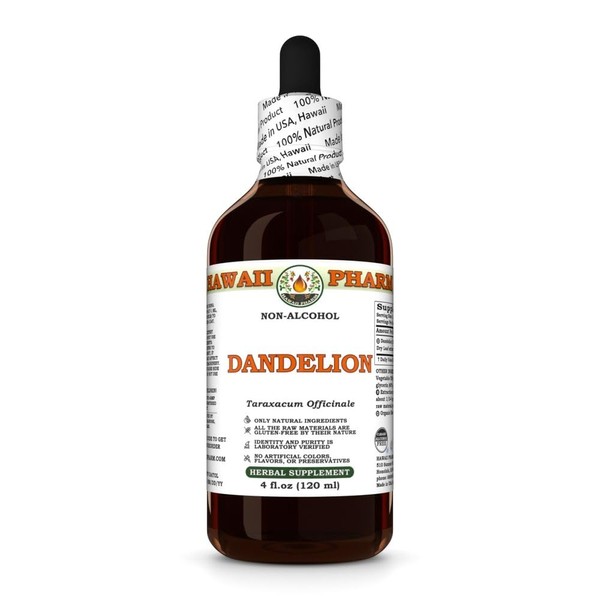 Dandelion (Taraxacum Officinale) Dry Leaf Glycerite, Made in Hawaii, Organic