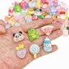 FULUSODO 100pcs Slime Charms Cute Set, Bulk Mixed Resin Charms