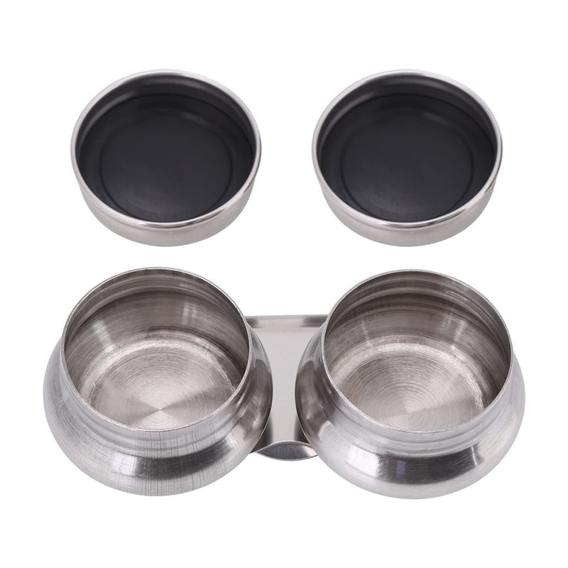 Haosie Double Dipper Palette Cup, Oil Painting Supplies, Stainless Steel