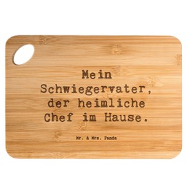 Mr. & Mrs. Panda Bamboo Chopping Board Saying Father in Law Chef Gift Anniversaries Wooden Chopping Board Breakfast Board Humorous