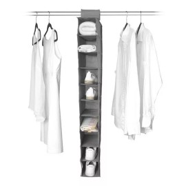 Escanver Organizador Closet Zapatos Bufandas 10 Espacio Colgable Gris