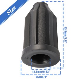 Wolfride 20Pcs Plastic Caster Socket Sleeve Round Inserts Black Chair Caster Wheel Stem Insert