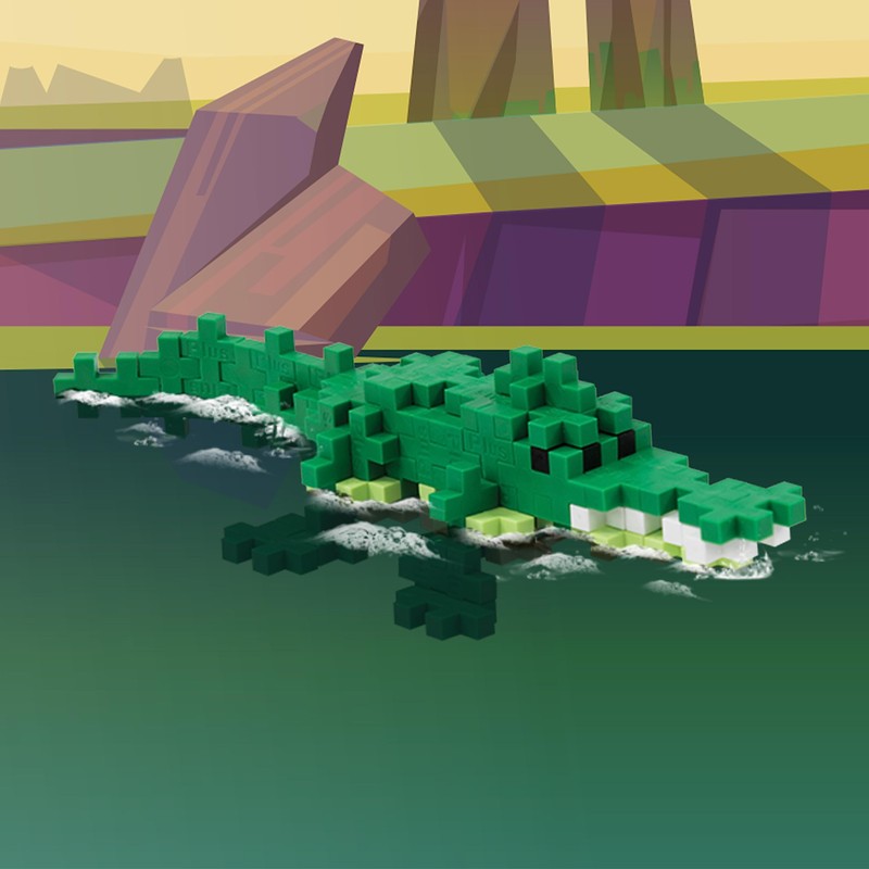 PLUS PLUS – Alligator – Construction Building Stem/Steam Toy, Interlocking