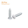 uxcell ST4x20mm White Screws Self Tapping Screws, 25pcs Pan Head