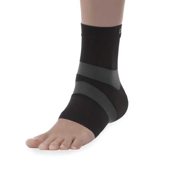 Copper Fit Pro Series Performance Compression Ankle Sleeve, Black with Copper Trim, Medium