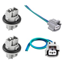 2 Pcs 90075-60028 Front Trun Signal Light Socket with 2-Pin Wire Pigtail Compatible with Tacoma, Corolla, RAV4, Camry, 4Runner, Highlander, Scion iQ, Scion tC, Pure Copper