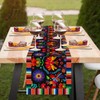 Linen Mexican Fiesta Table Runner Decoration 72×13inch Long Cinco De