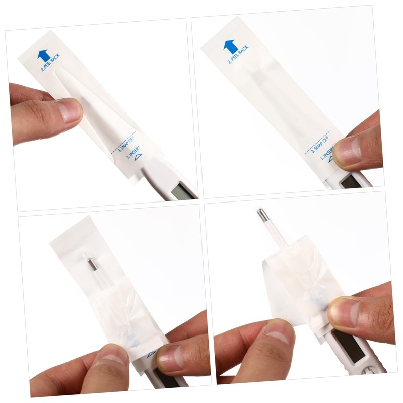 SAFIGLE 100pcs Disposable Thermometer Cover Safe Pe Material for Accurate