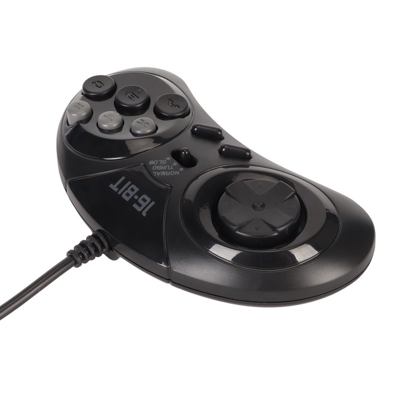 VBESTLIFE 16-Bit-Gamecontroller für Sega, 9-poliger 16-Bit-Handheld, Ergonomisches Klassisches Gamepad mit