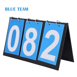 Scoreboard, 2 Pcs 3 Digit Flip Tabletop Scoring Board, Sports Competition Score Board, Scoreboards for Indoor Outdoor Basketball Football Pool Volleyball Hockey Ball Snooker Cricket Table Tennis