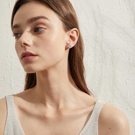 Square Stud Earrings Screw Back Square Cubic Zirconia Earrings Womens Earrings Stud Princess Cut CZ Earrings Screw Back Square Diamond Earrings 4mm Square CZ Earrings Princess Cut Silver CZ Earrings