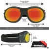 Bikershades Motorcycle Safety Goggles Foam Padded Men Women Large Coverage