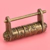 Brass Padlock, Chinese Vintage Padlock Antique Retro Style Combination Lock