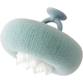 1Pcs Lightcyan Suction Cup Bath Ball, Sunflower Exfoliating Body Scrubber, Bath Sponges Bath Sponge for Women and Men