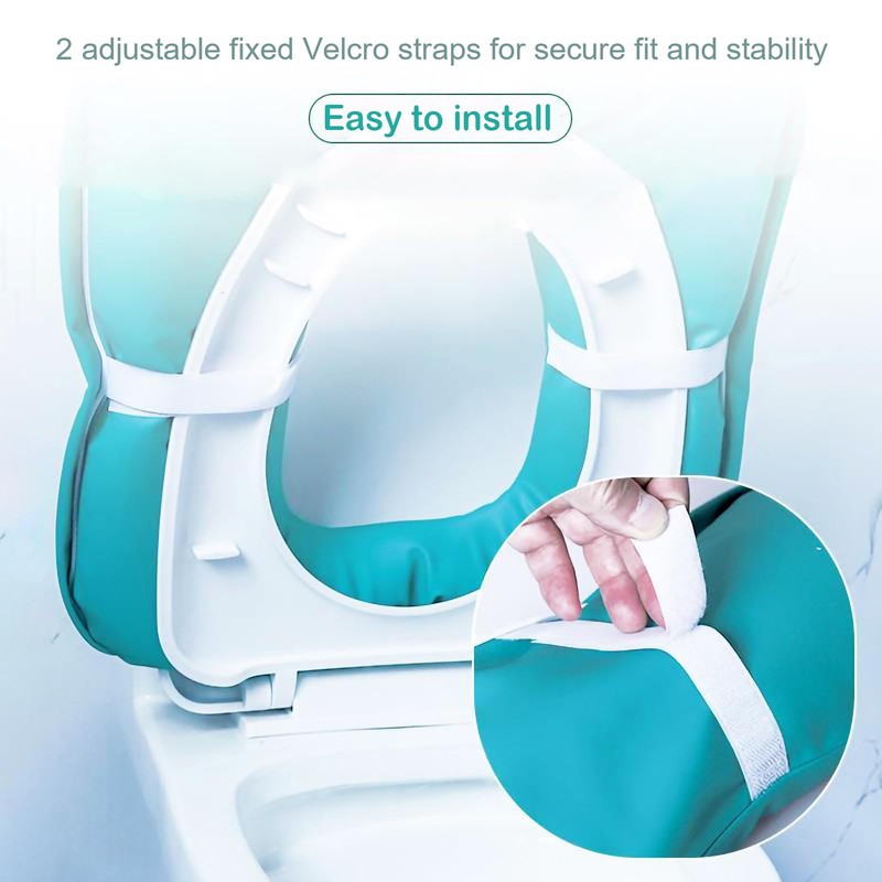 GFERTRE Oversize Soft Toilet Cover Seat,Bedside Commode Cushion for Toilet/Shower/Bedside,Double